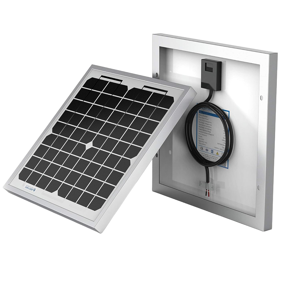 Solar Panel 10 Watt, 12 Volt Mono-Crystalline