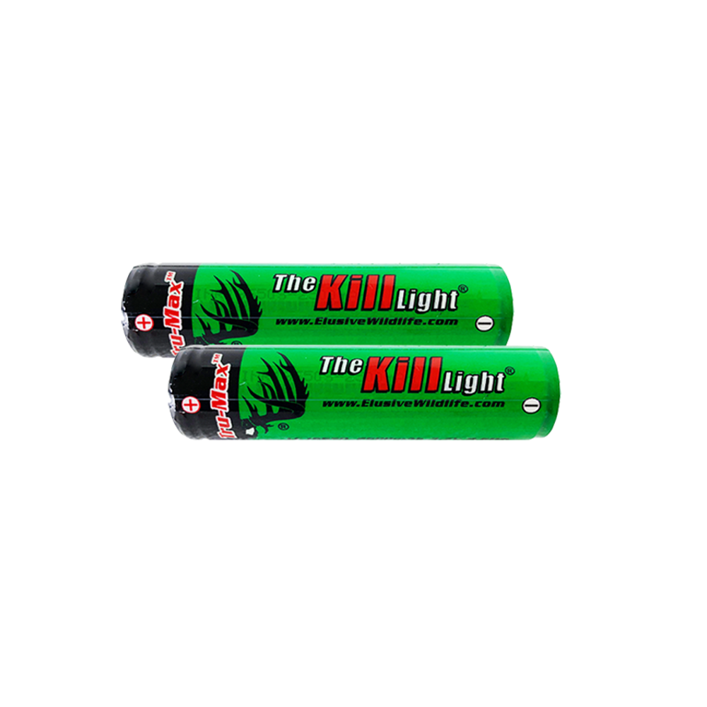 Kill Light Battery-TRU-MAX-18650 2600mAh Rechargeable Batteries, 2 Pack