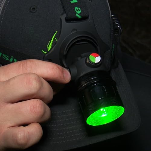 Elusive Wildlife 3 Color Pro Headlamp Kit with Adjustable Beam for Hunting, Hiking and Camping-Dimmable, Zoomable led headlamp with Over 200 Yards Distance High Power headlamps for Hunters