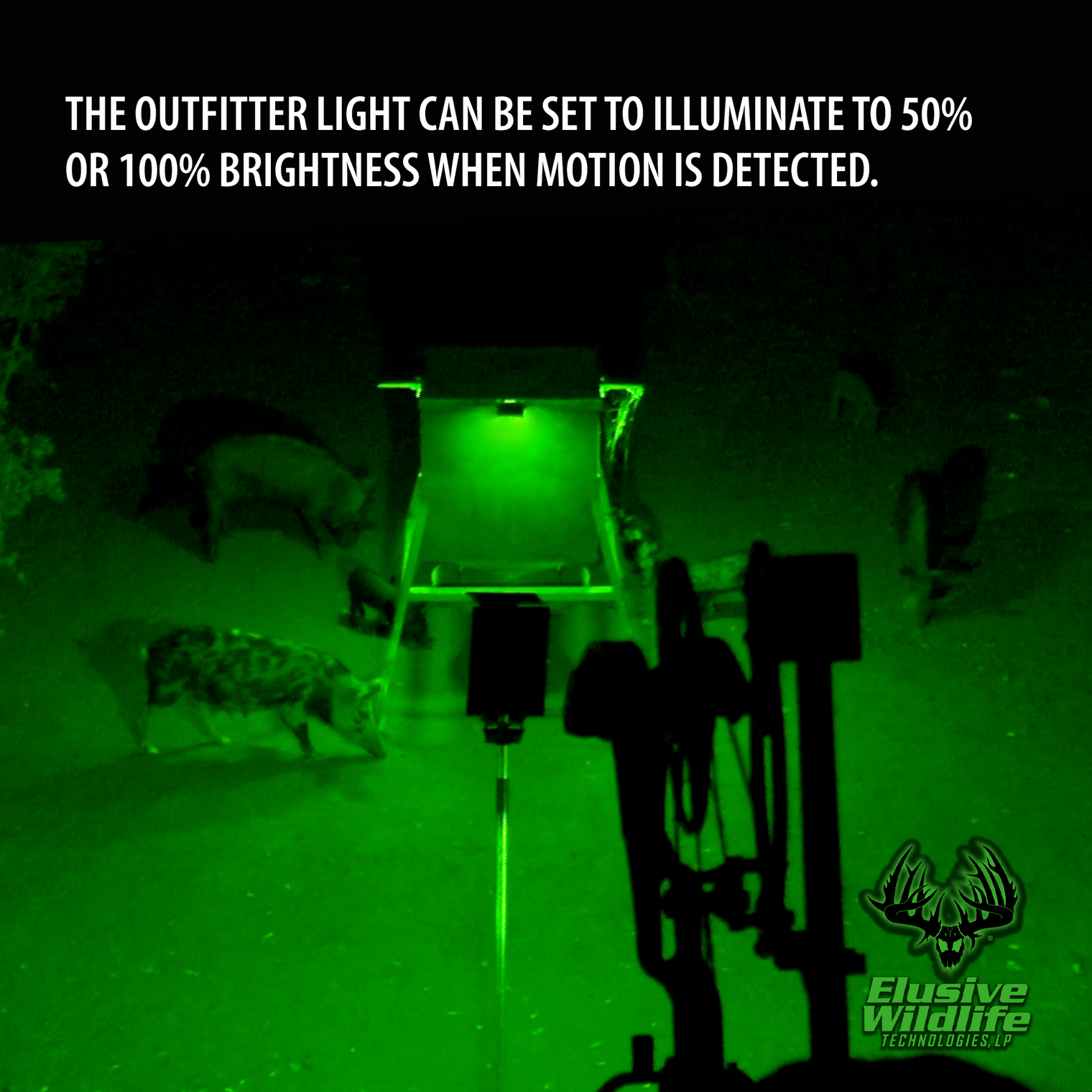 Kill Light OUTFITTER-R Remote Controlled, Solar Powered Motion Activated Feeder Light