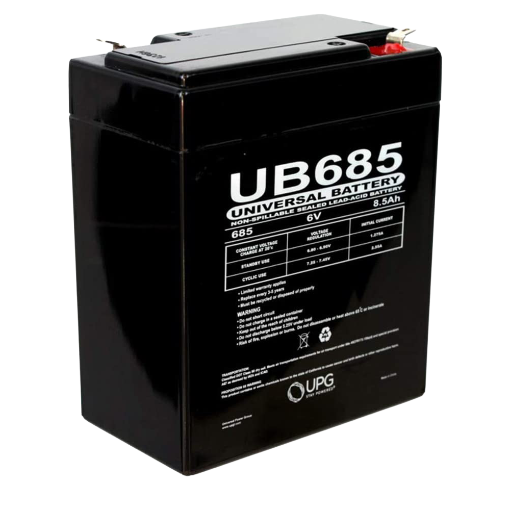 6 Volt, 8.5 amp Rechargeable Battery
