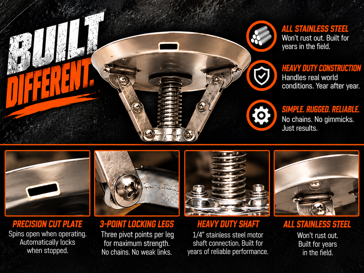 VARMGARD™ Varmint-Proof Stainless Steel Feeder Spinner Plate