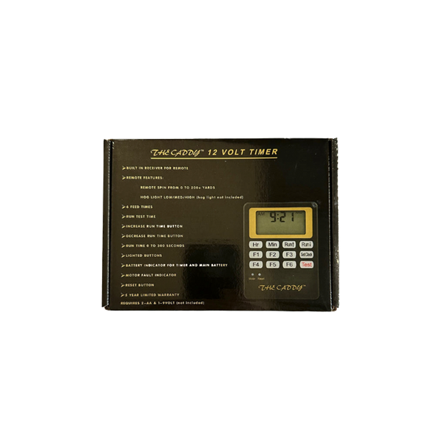 Sendero Outdoors THE CADDY Timer 6 or12 Volt Digital Timer with Wireless Remote for Spin & Light Function