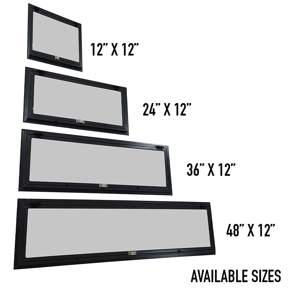 DeerView Blind Window Deluxe Hinge Glass for Deer Blinds and Shooting Houses