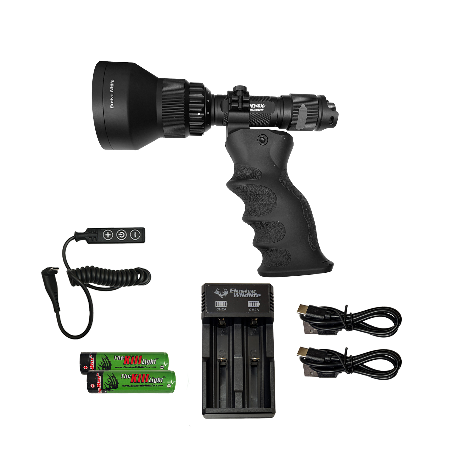 Elusive Wildlife HD4X Spotlight Package Extreme Distance Zoom Focus with Multi Color LED Technology