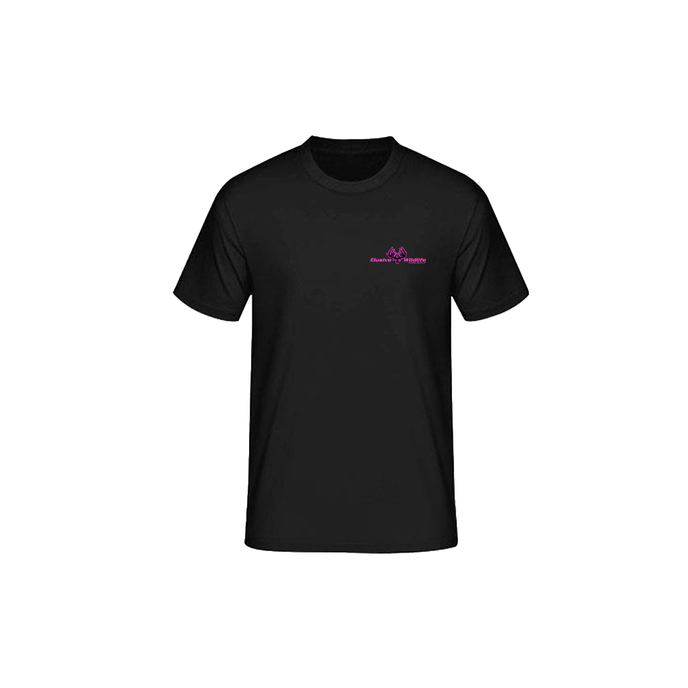 Elusive Wildlife Technologies Logo T-Shirt Black-Hot Pink