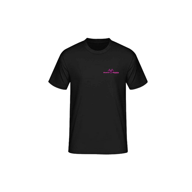Elusive Wildlife Technologies Logo T-Shirt Black-Hot Pink