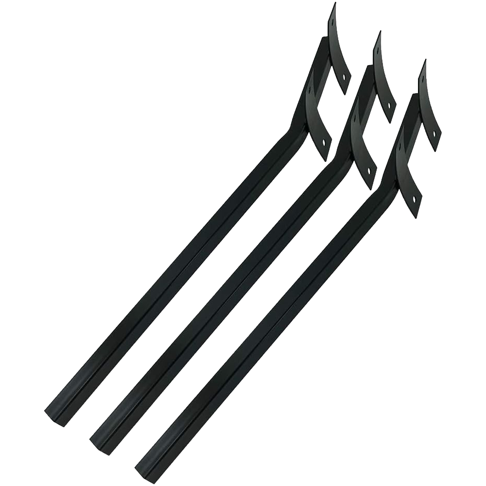 Feeder Leg Brackets, Bolt On with Hardware, Black