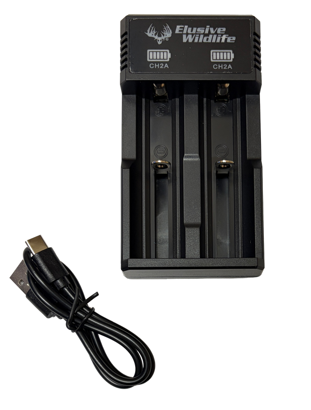 Kill Light Universal Battery Charger Kit with 16340 Batteries-2 Pack