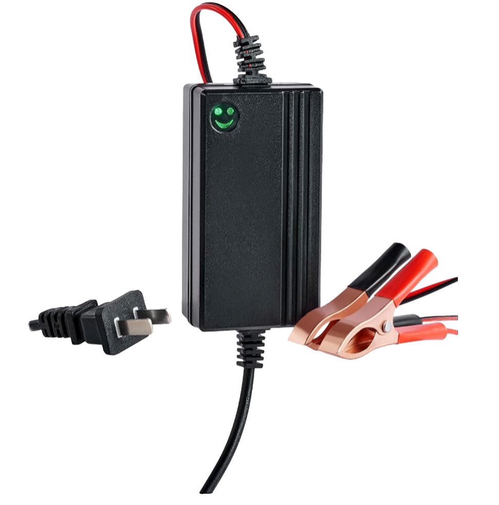 DC Float Charger with LED Indicator -Black -12 Volt