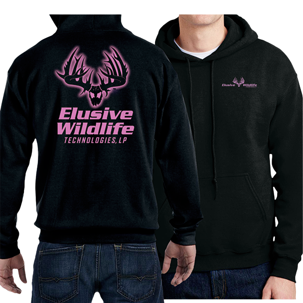 Elusive Wildife Technologies Pullover Hoodie Pastel Pink - CLOSEOUT