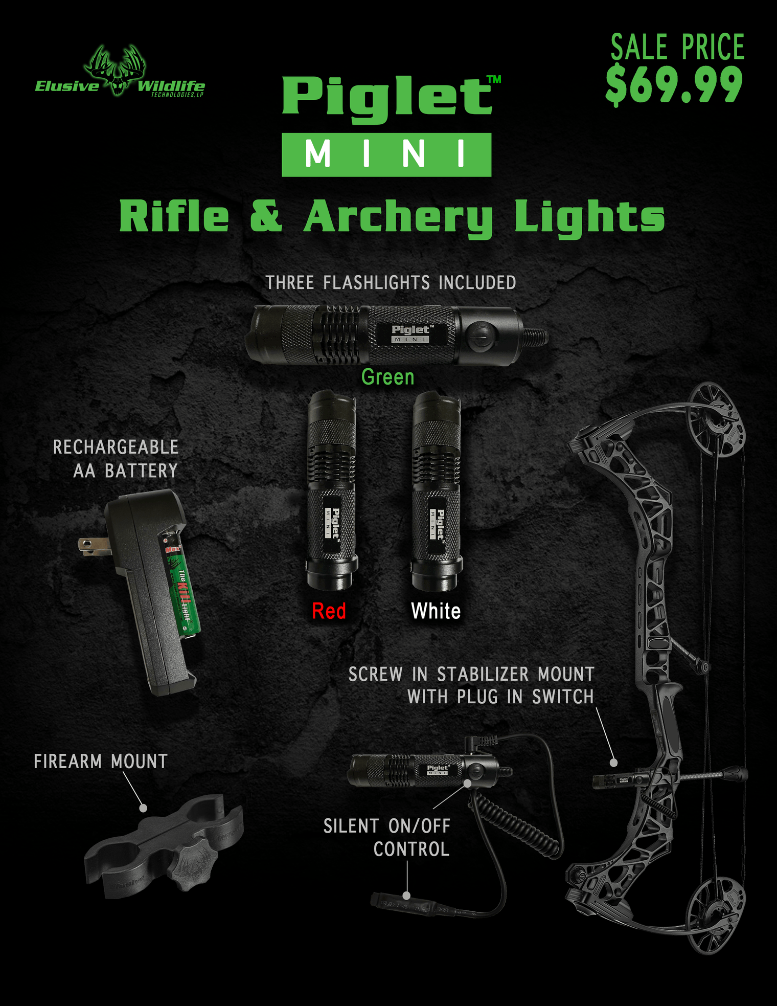 Piglet Mini Archery and Hunting Light Package