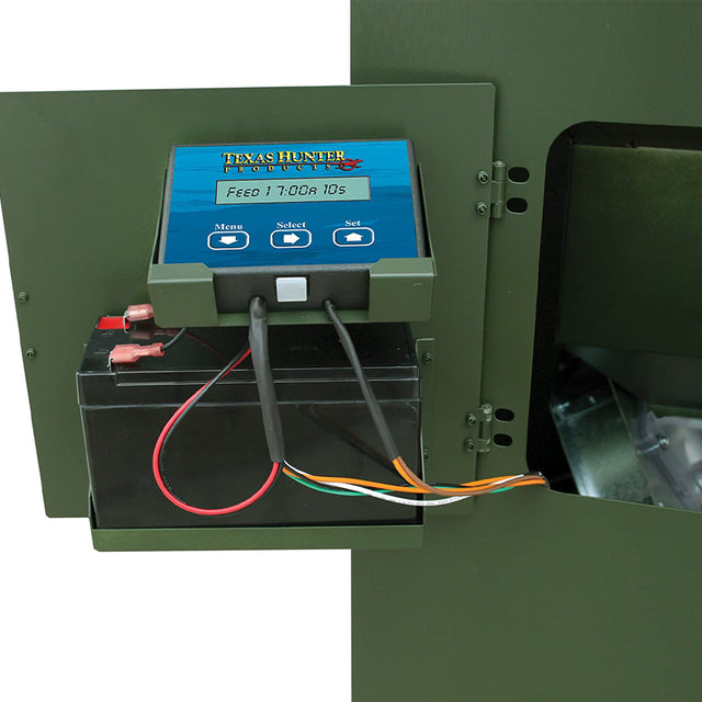 Directional Fish Feeder 70lb-Battery-2W Solar Panel-Dock Legs