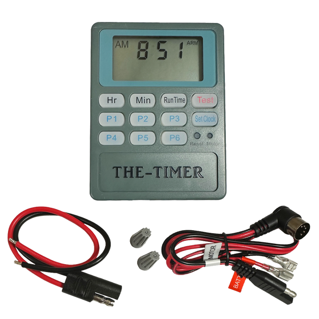 The Timer Wildlife Feeder Controller for Deer, Turkey, Hog and other Wildlife Feeders, 12 volt or 6 volt, Easy to Program and Install with backlit LCD, multiple programmable feed times