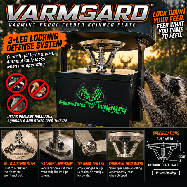 VARMGARD™ Varmint-Proof Stainless Steel Feeder Spinner Plate