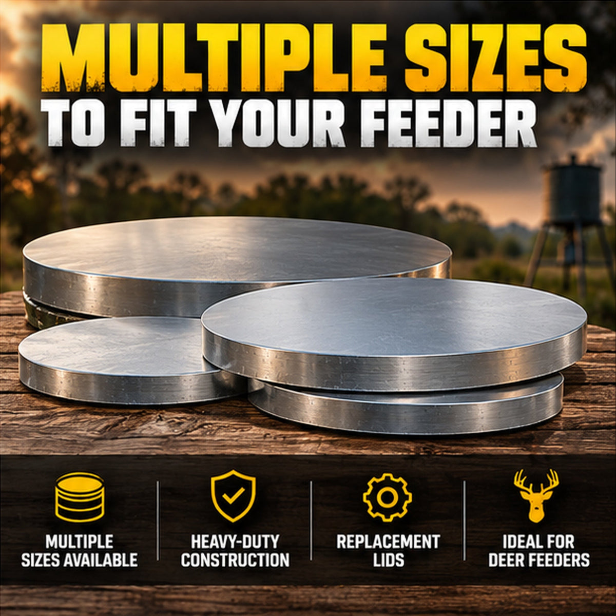 Heavy-Duty Galvanized Steel Barrel Lid | Fits 30, 55 & 85 Gallon Barrels