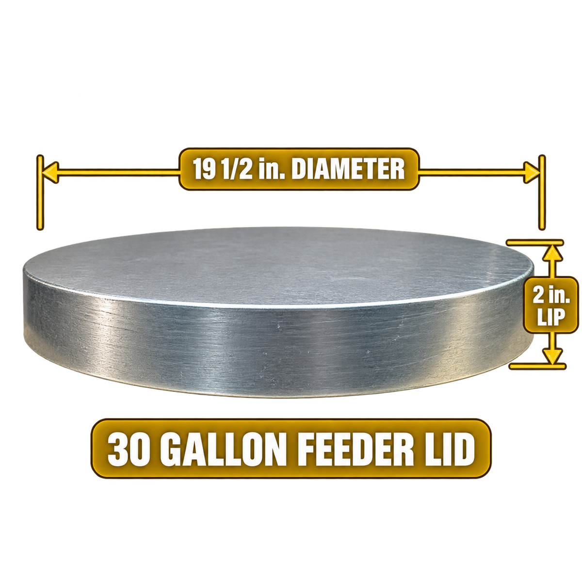 Heavy-Duty Galvanized Steel Barrel Lid | Fits 30, 55 & 85 Gallon Barrels