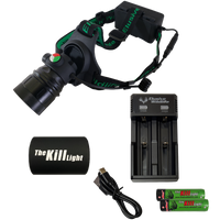 Elusive Wildlife 3 Color Pro Headlamp Kit with Adjustable Beam for Hunting, Hiking and Camping-Dimmable, Zoomable led headlamp with Over 200 Yards Distance High Power headlamps for Hunters