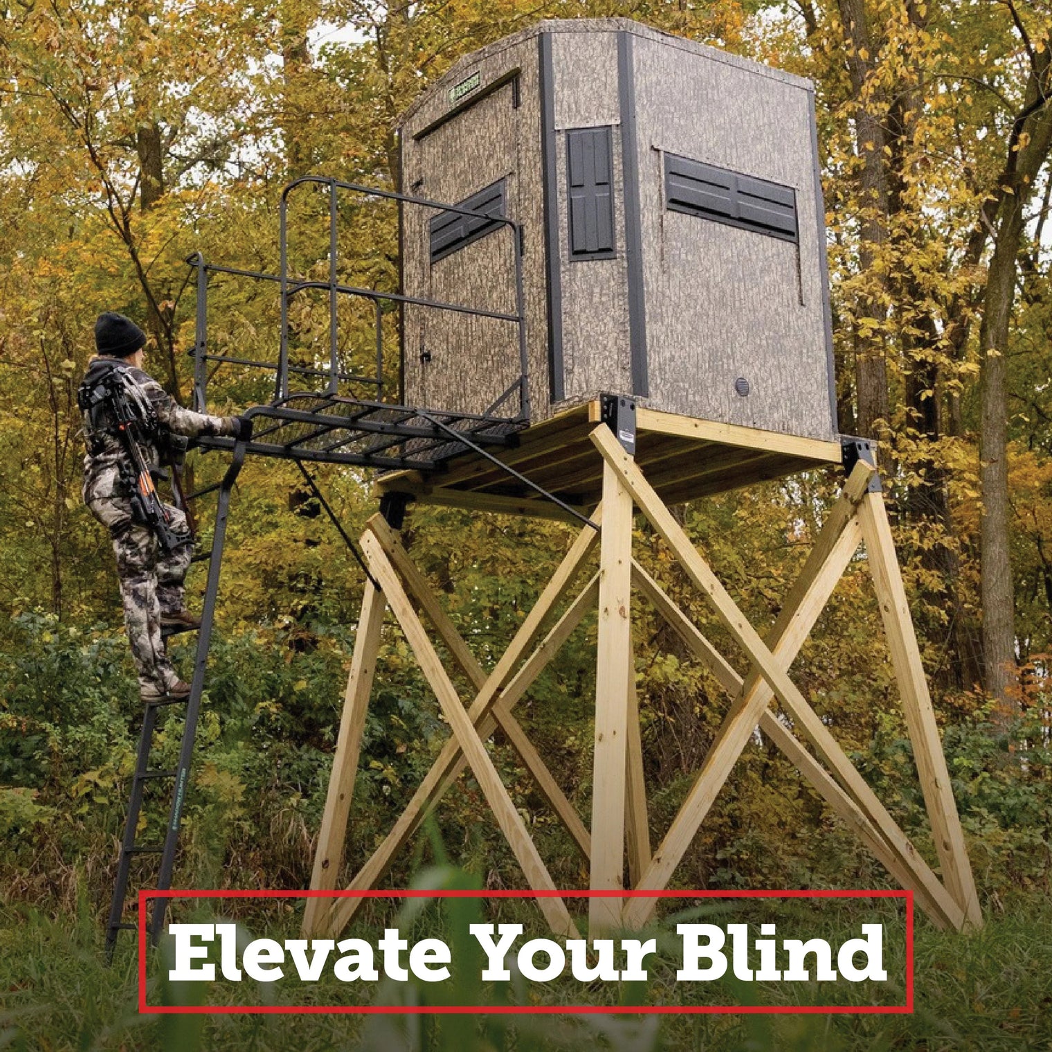 Shadow Hunter Blind Elevators, 4 Pack, Double Angle