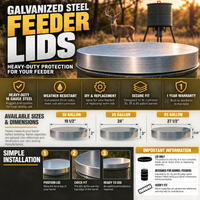 Heavy-Duty Galvanized Steel Barrel Lid | Fits 30, 55 & 85 Gallon Barrels