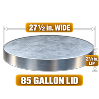 Heavy-Duty Galvanized Steel Barrel Lid | Fits 30, 55 & 85 Gallon Barrels