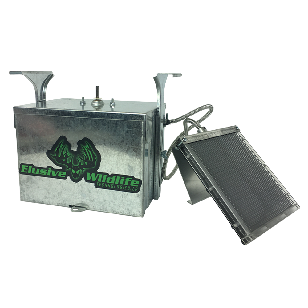 Elusive Wildlife Premium 12 Volt Feeder Control Box with The Timer and Cable Solar Panel