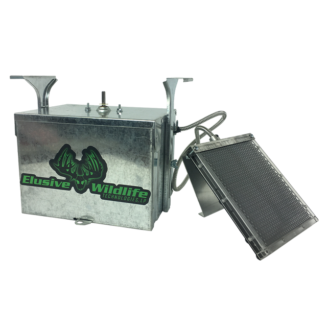 Elusive Wildlife Premium 12 Volt Feeder Control Box with The Timer and Cable Solar Panel