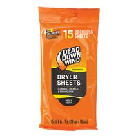 DEAD DOWN WIND -Dryer Sheets 3D Enzyme Scent Prevent-15 Count