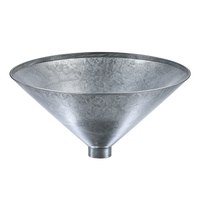 Heavy-Duty Galvanized Steel Feeder Funnels Fits 30, 55 & 85 Gallon Barrels