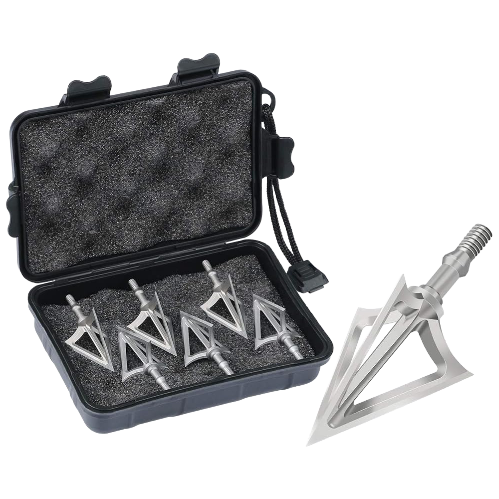 Feyachi Broadheads, 1 Piece Design, 100 Grain, Stanless Steel, Crossbow & Compound Rated, Six Pack