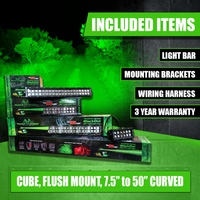 Kill Light Gen 3 Predator Series Blackout LED Light Bar Multi Color with Extreme Distance for UTV, ATV and Vehicles