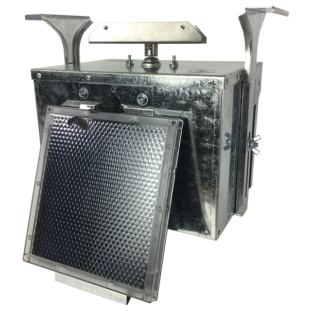 Elusive Wildlife Premium 12 Volt Feeder Control Box with The Timer and Attached Solar Panel