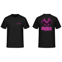 Elusive Wildlife Technologies Logo T-Shirt Black-Hot Pink