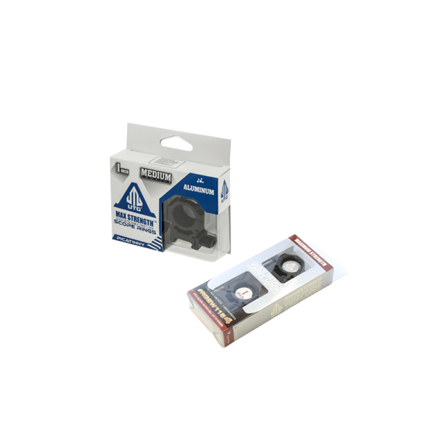 UTG Leapers MAX STRENGTH 1" Medium Profile Picatinny Rings, 22mm Width