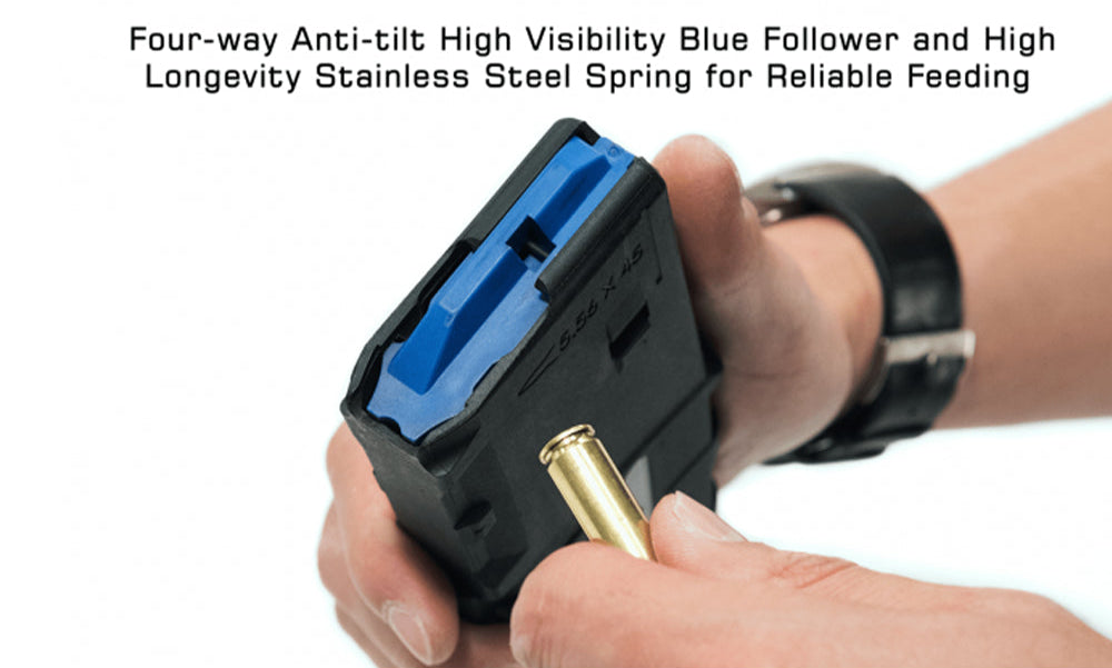 UTG Leapers Magazine AR15 30 Round Windowed Polymer Mag, .223/5.56