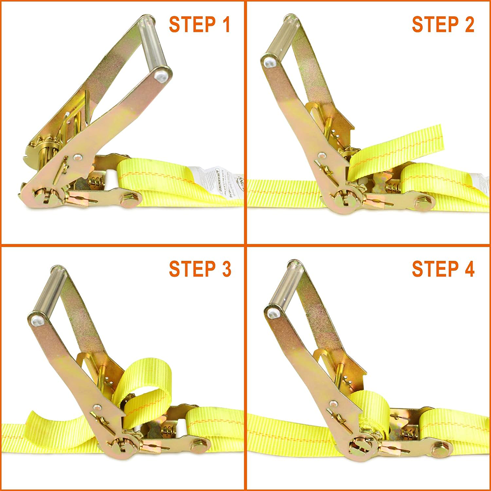Heavy Duty Ratchet Strap, 1 Pack - 2in. x 27ft,  Working Capacity-3,333 LBS