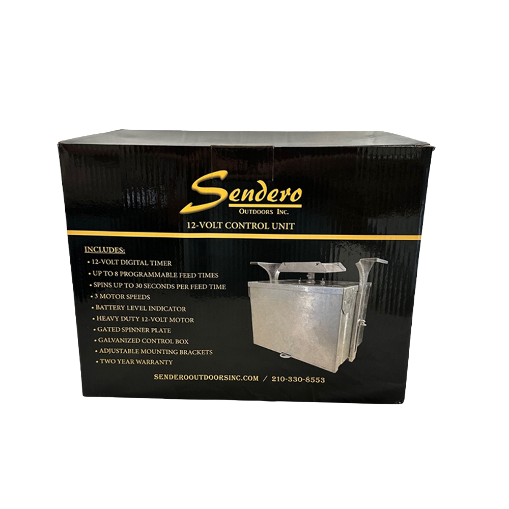 Sendero Outdoors 12 Volt Control Box with Timer and Swing Gate Spinner Plate