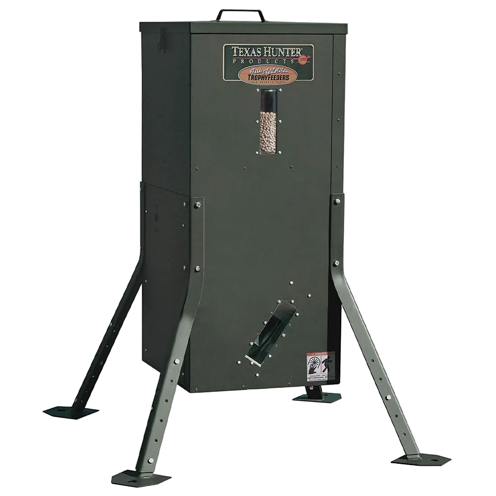 Directional Fish Feeder 70lb-Battery-2W Solar Panel-Bank Legs