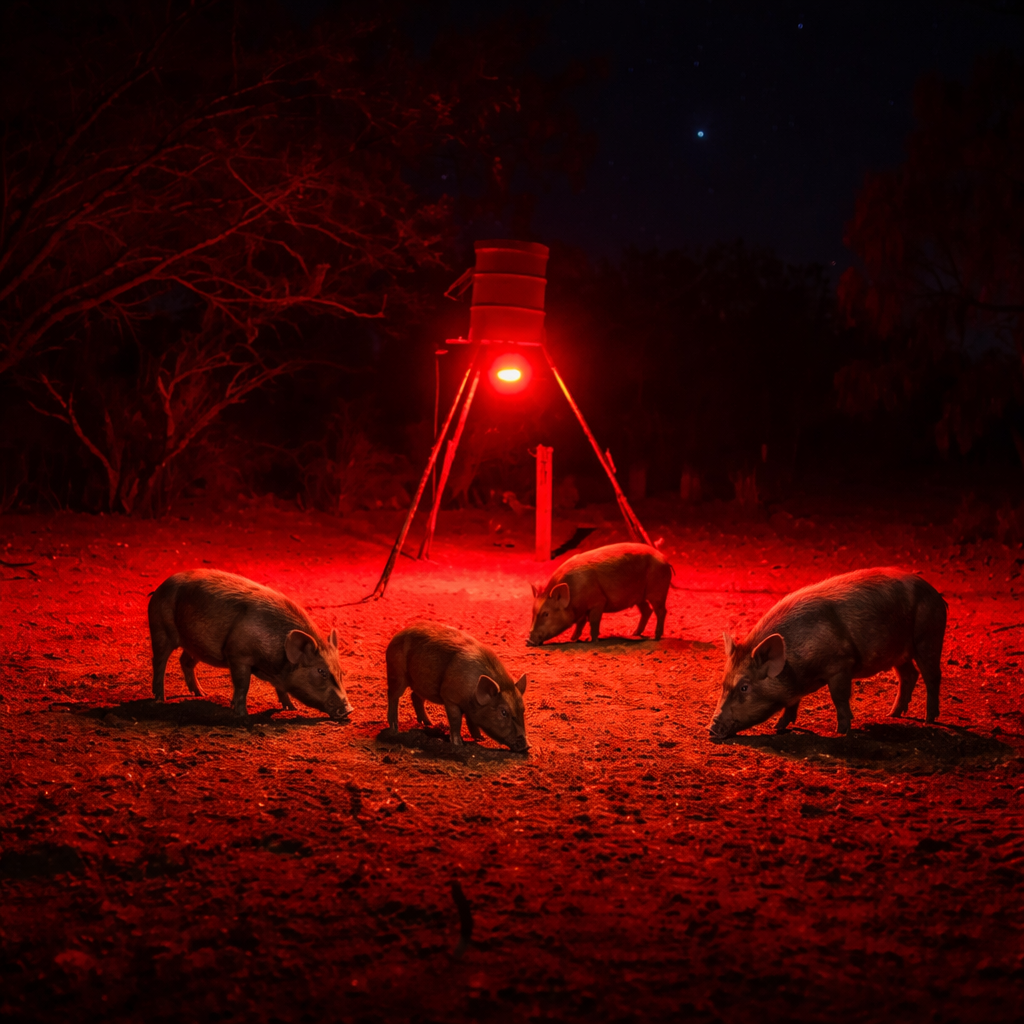 Elusive Wildlife Kill Light Pro 3 Color Feeder Light - Best Hunting Light for Deer Feeders/Hog Hunting - Motion Activated, Portable