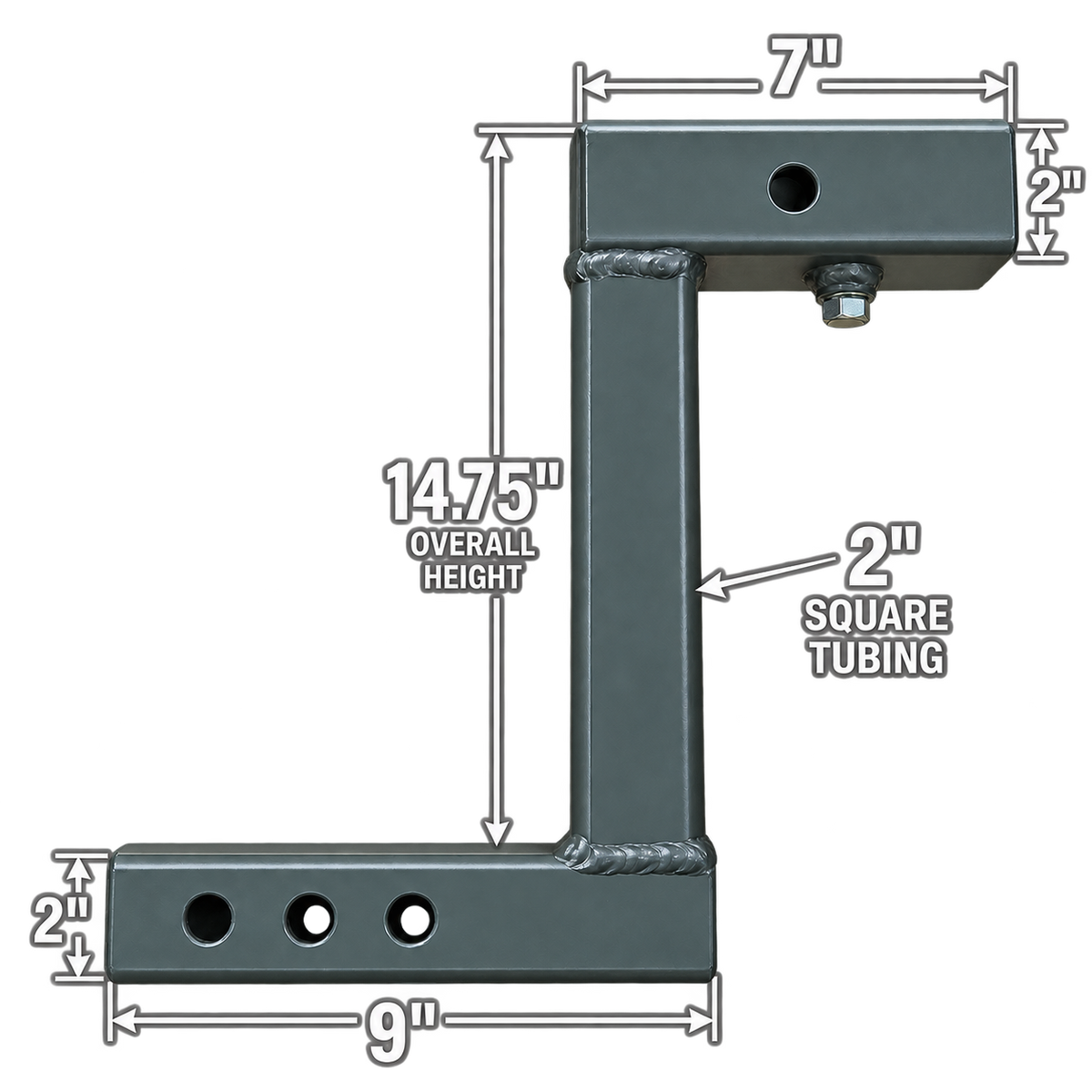 Receiver Riser Bar Adapter For UTV