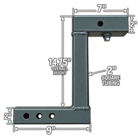 Receiver Riser Bar Adapter For UTV
