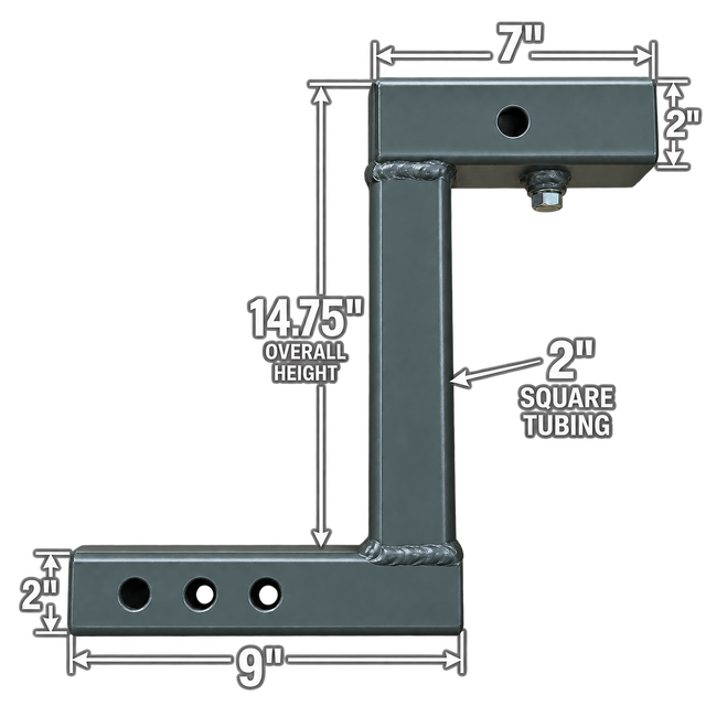 Receiver Riser Bar Adapter For UTV