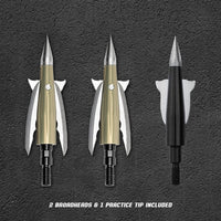 Beast Broadheads - 100g - 2.3in - 2 Pack + Practice Tip
