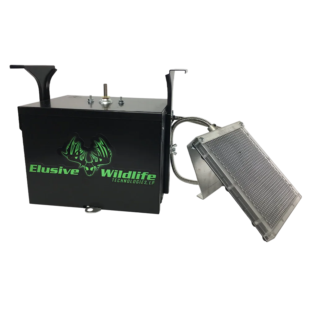Elusive Wildlife Premium 12 Volt Feeder Control Box with The Timer and Cable Solar Panel