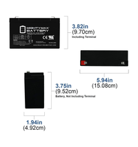 6 Volt, 12 amp Rechargeable Battery
